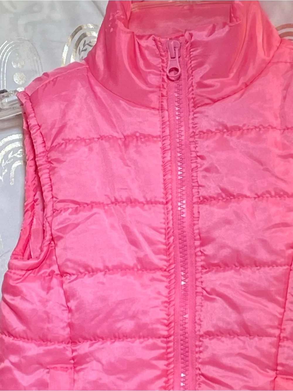 Kids Sleeveless Puffer Vest - Pink